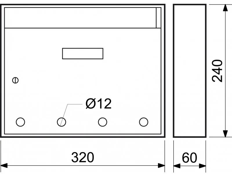 BK.24.D.H poštová schránka hnedá