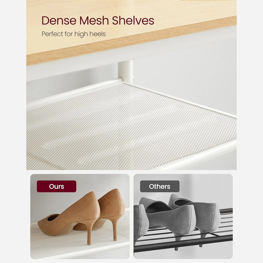 Predsieňová stena so zrkadlom, 7 háčikmi, lavicou na topánky, farba dub a biela