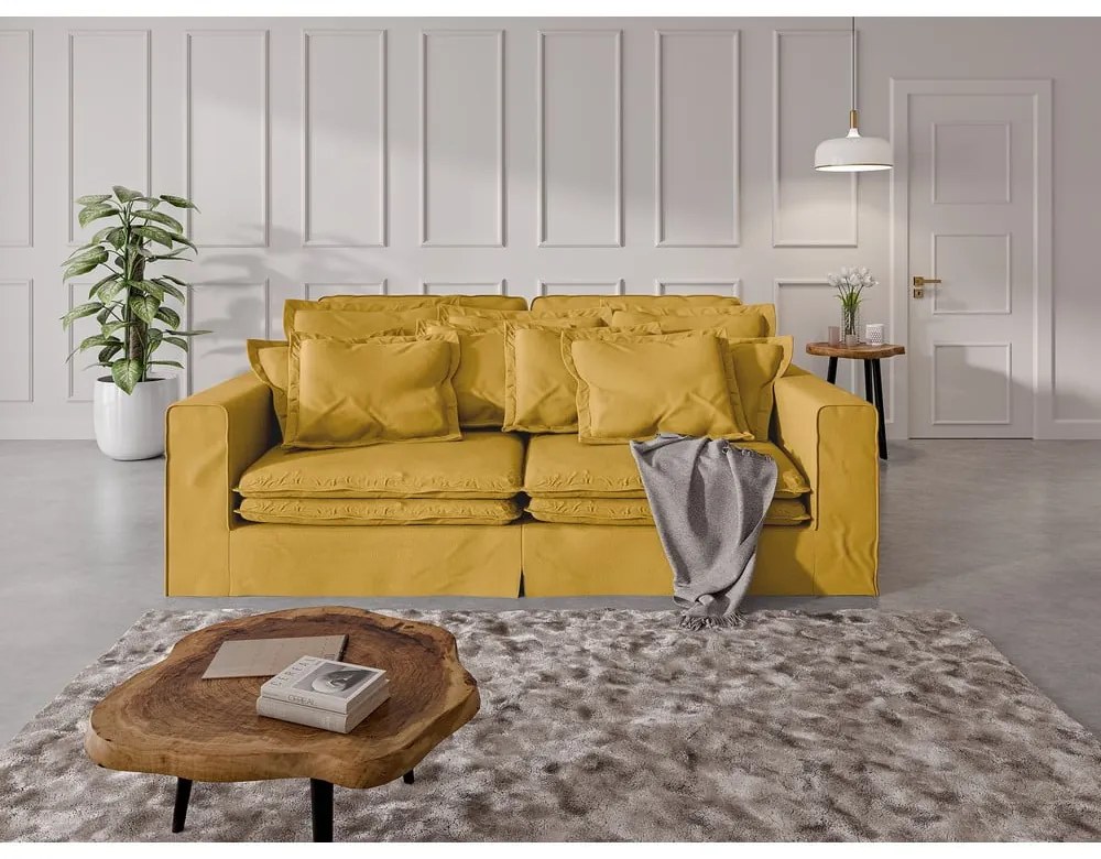 Žltá pohovka 236 cm Nora – Ropez