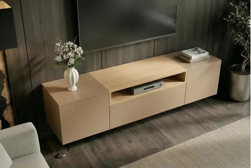 TV-skrinka 47809 Loft 160cm Sivá/Prírodná Dub Dyha - Komfort-nábytok