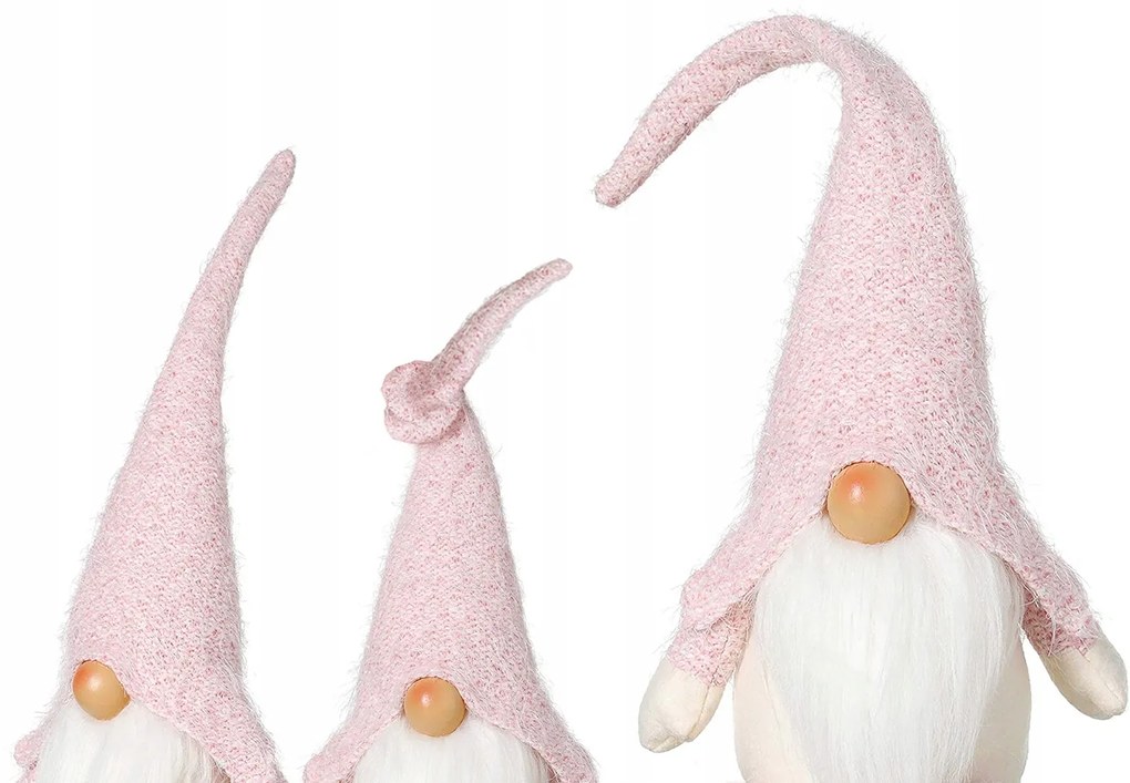 Vianočný škriatok 50 cm - ružový