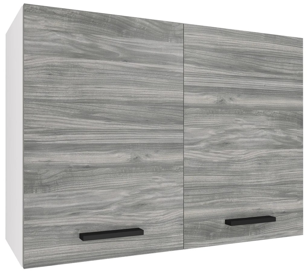 Kuchynská skrinka Belini horná 80 cm šedý antracit Glamour Wood TOR SG80/2/WT/GW1/0/B1