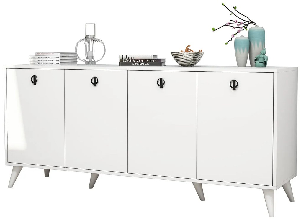 Dizajnová komoda Parry 180 cm biela