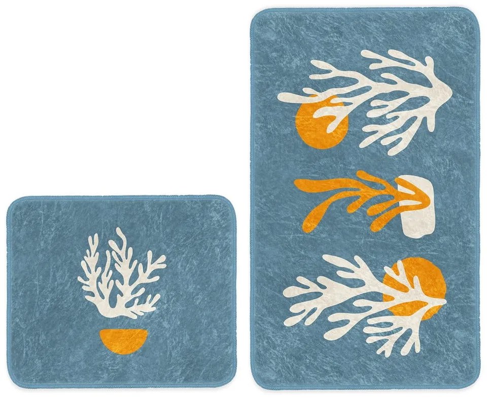 Modré kúpeľňové predložky v súprave 2 ks 60x100 cm – Mila Home