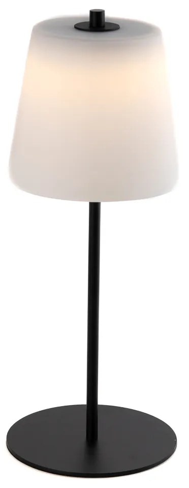 Moderná stolná lampa čierna s opálovým sklom vrátane LED 3-stupňový stmievač - Jent