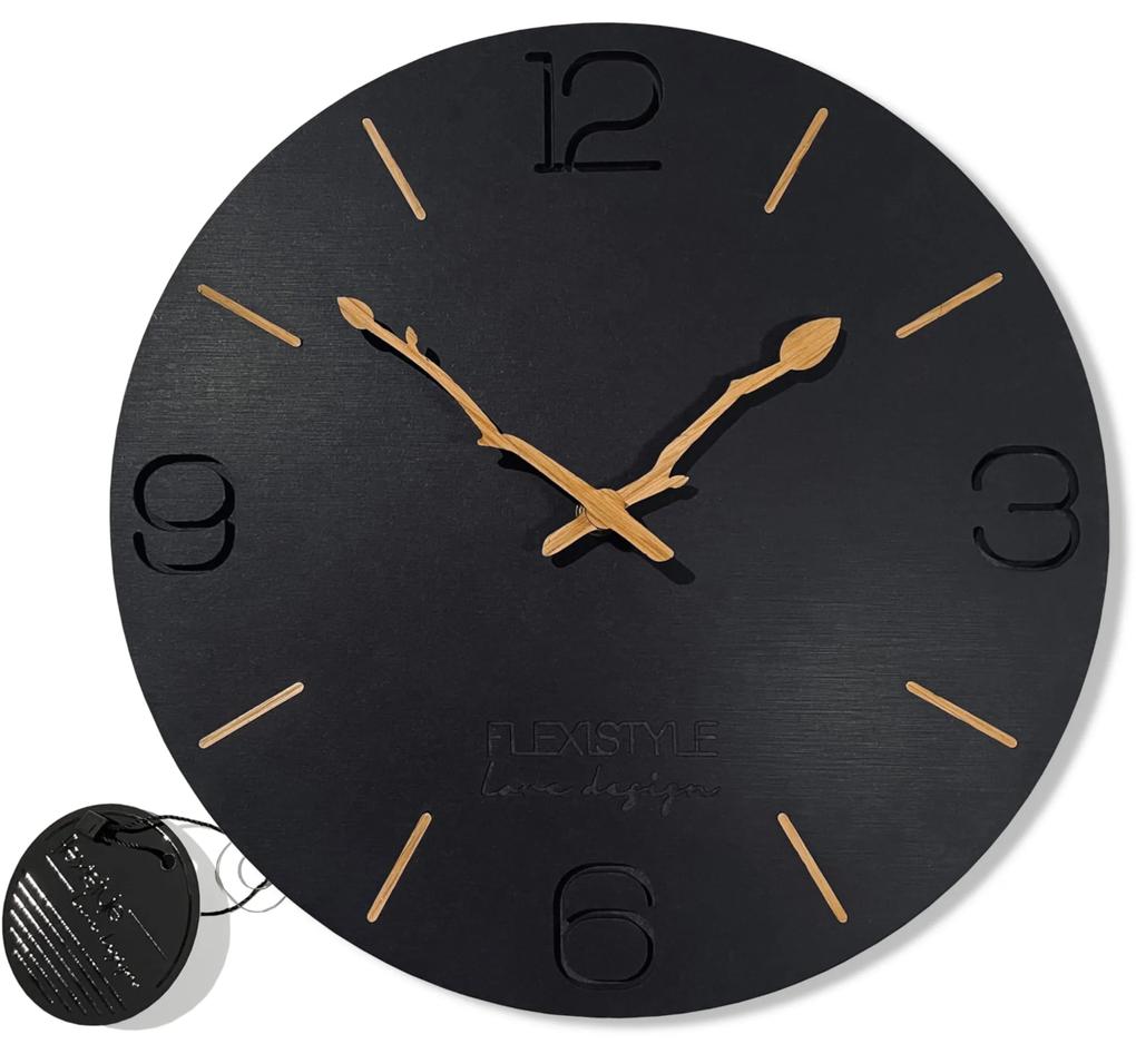 Nástenné hodiny Branch Flexistyle z210c, 30cm čierna