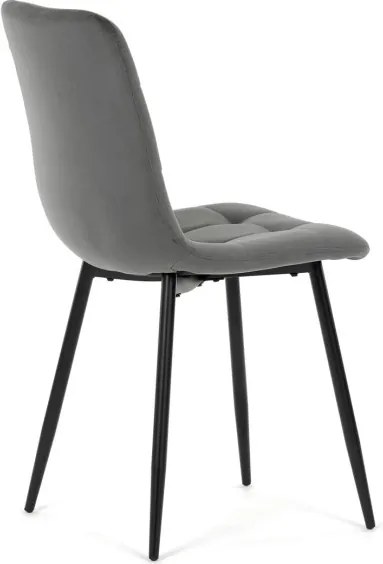 Jedálenská stolička zamatová, sivá CT-281 GREY4