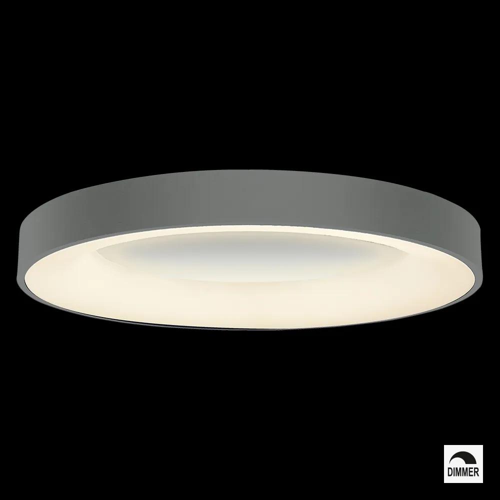 LUXERA LED prisadené stropné osvetlenie GENTIS, 80W, denná biela, 80cm, okrúhle, šedé