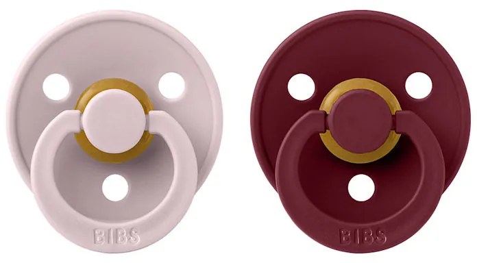 BIBS Colour cumlíky, kaučuk 2ks - veľkosť 1 - Pink plum Elderberry