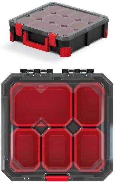 Organizér TITANIO 28 x 28 x 11 cm černo-červený