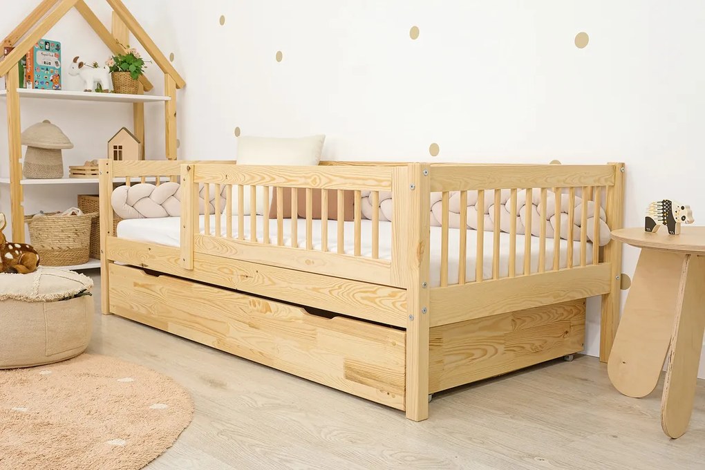 Ourbaby® 35985-0 Children's bed Teddy Plus - natural posteľ + úložný priestor 180x80 cm prírodná