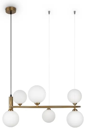 Maytoni MOD013PL-06BS1 - Luster na lanku RING 6xG9/25W/230V mosadz