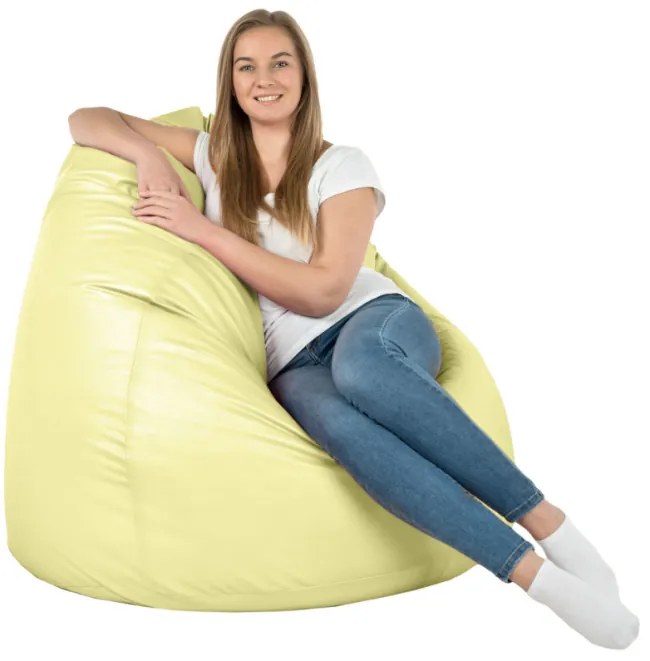 Sedací vak SAKO krémový ekokoža