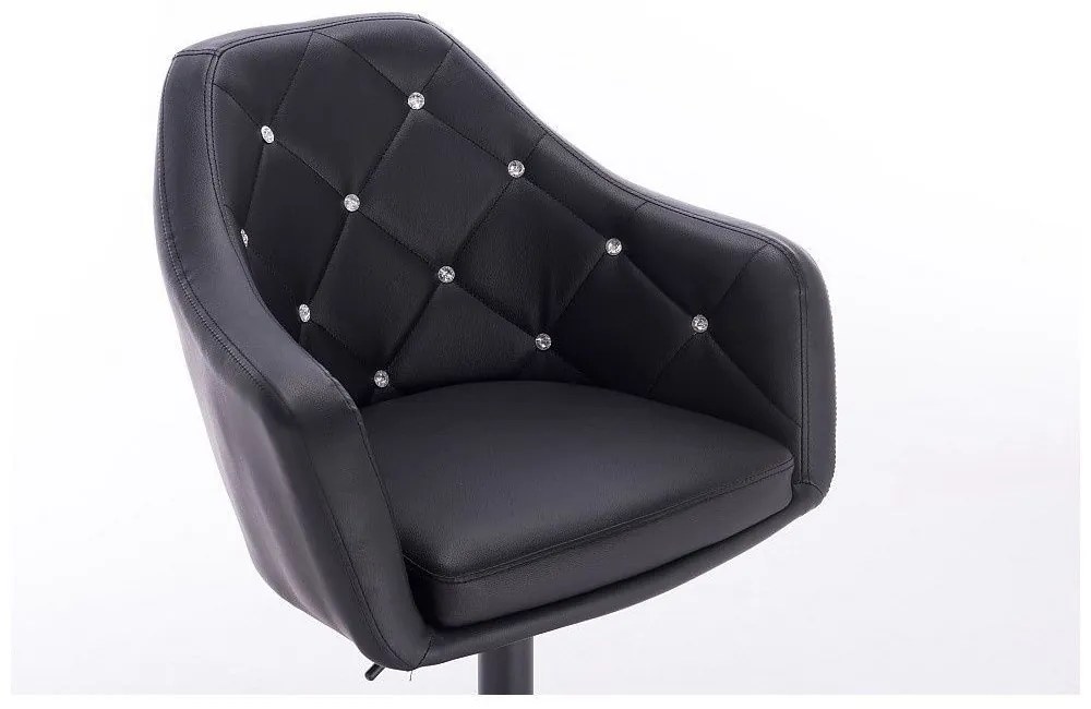 LuxuryForm DESIGN Barová stolička ROMA na čiernom tanieri - čierna