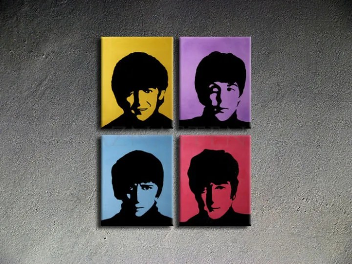 Ručne maľovaný POP Art obraz Beatles | rôzne rozmery