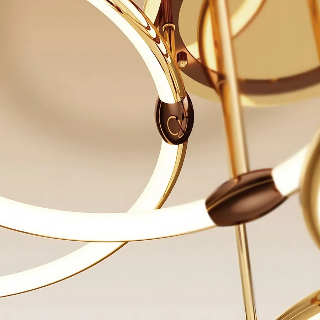 Toolight Toolight, LED stropné svietidlo 46W, 4000K, G122-3C, zlatá lesklá, OSW-02614