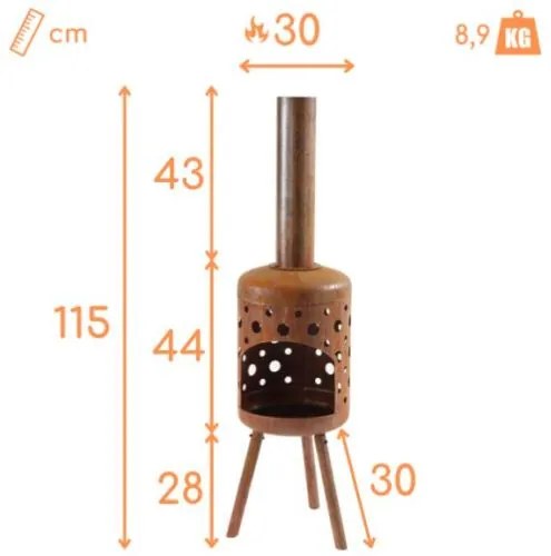 Ohnisko s komínom Gozo Garden 40