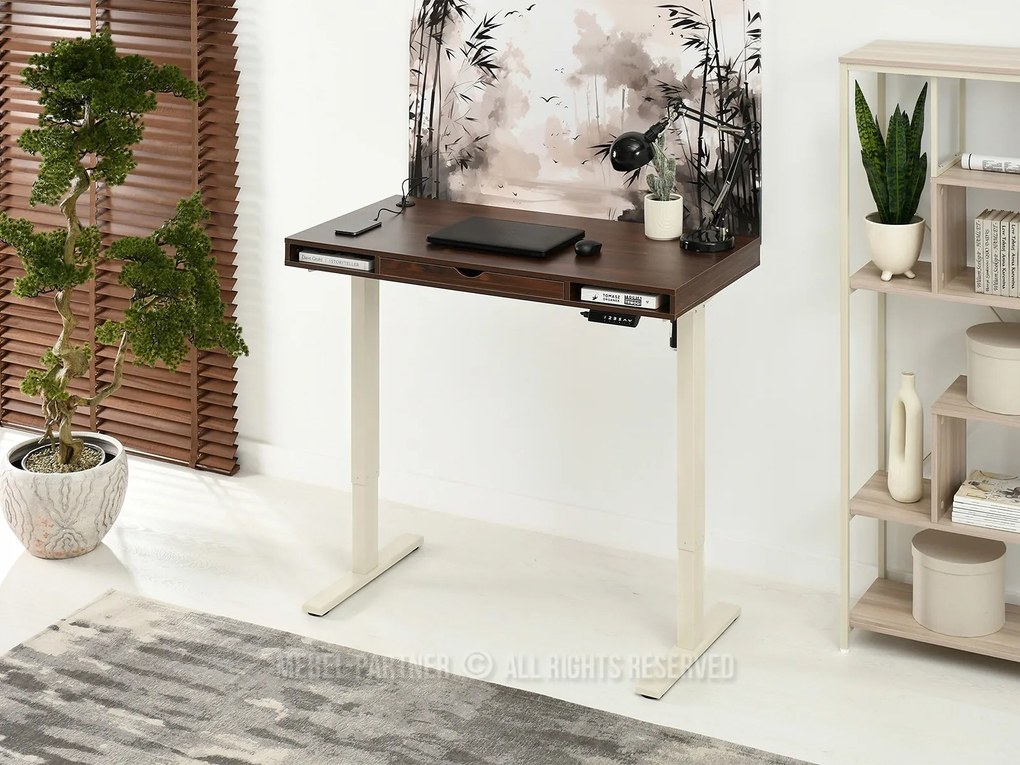 PC stolík Osto 120 (orech + krémová). Akcia -20%. Vlastná spoľahlivá doprava až k Vám domov. 1109830
