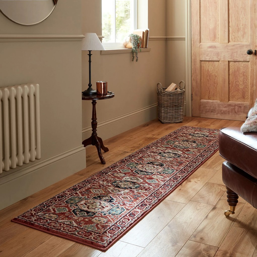 Flair Rugs, Behúň Sincerity Royale Gillingham Red, 66x300, červená, chodba / predsieň