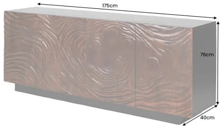 Komoda 45599 Fluid 175cm Drevo Orech Tmavo hnedý - Komfort-nábytok
