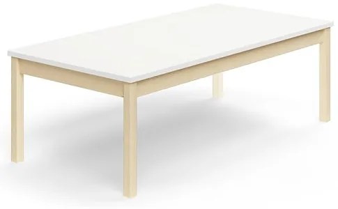 Stôl DECIBEL, 1600x800x530 mm, akustický HPL, breza/biela
