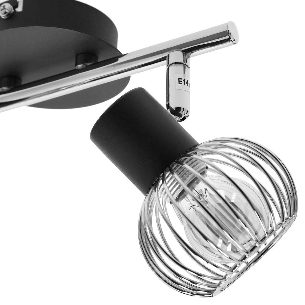 Candellux OSLO Spot 2X40W E14 Black / Chrome 92-61843