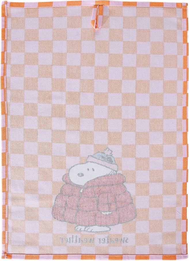 PEANUTS Utierka "Sweater Weather" - oranžová/ružová