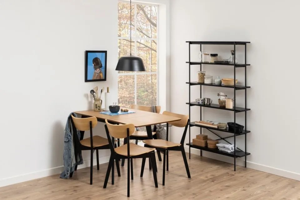 Jedálenský rozkladací stôl Roxby 80/120 cm dub riviéra/čierny