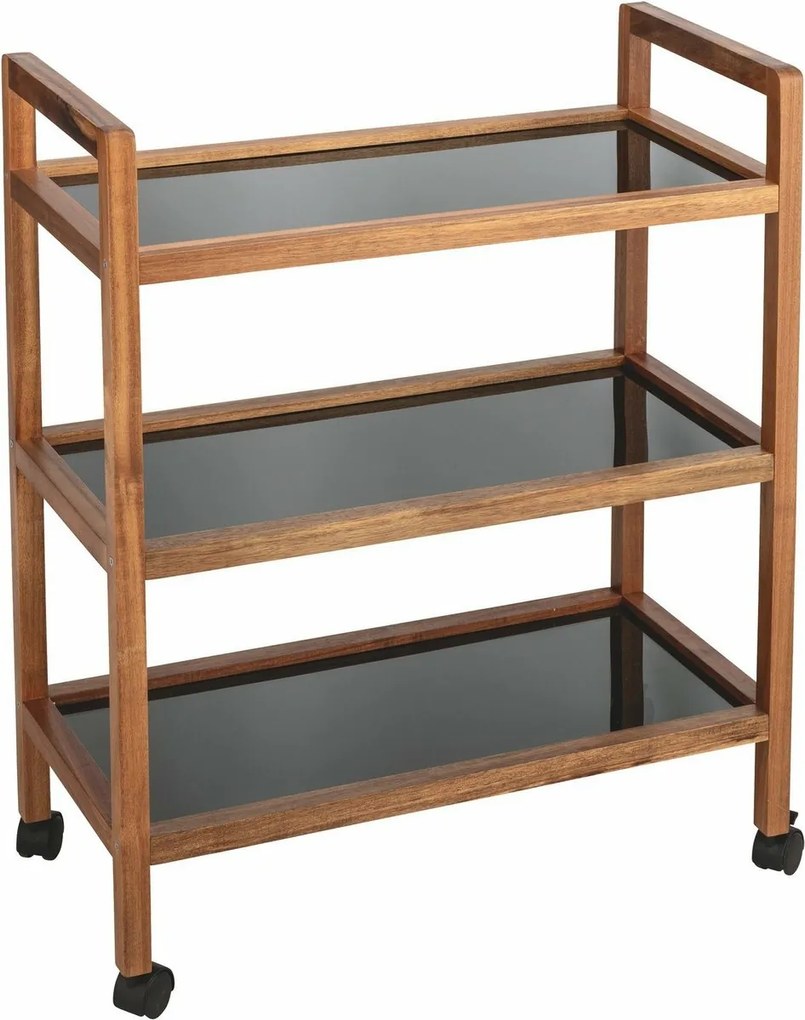 Wenko Široká mobilná polica FONDI – 3 police