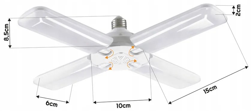 BERGE LED žiarovka HELI - E27 - 52W - 5200lm - neutrálna biela