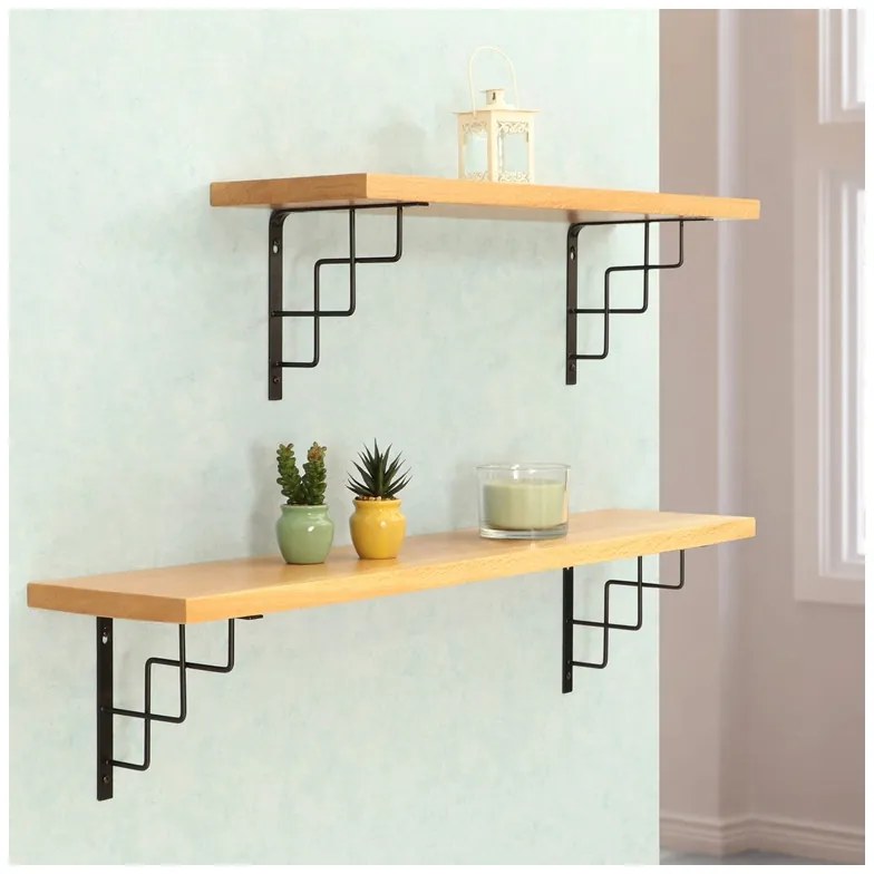 Polica na stenu s konzolou Sara 75 cm DUB