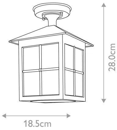 Elstead BL18A-BLACK - Vonkajší prisadený luster WINCHESTER 1xE27/100W/230V IP43
