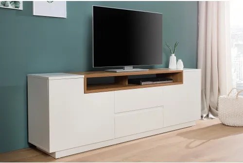 TV-skrinka 37529 180cm Biela/Dub -Komfort-nábytok