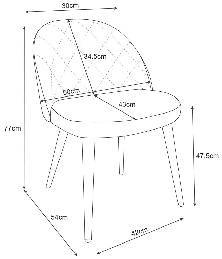 Čalouněná designová židle Poppy černá
