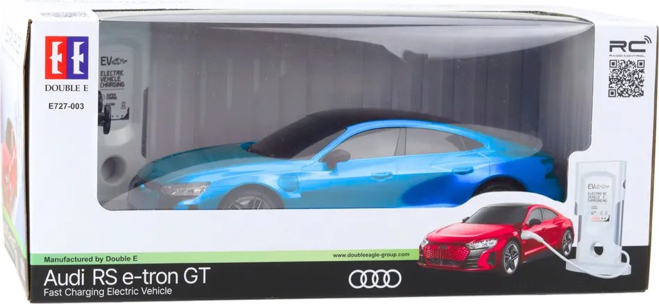 Double E Audi RS E-tron GT RC auto na diaľkové ovládanie modré 1:14