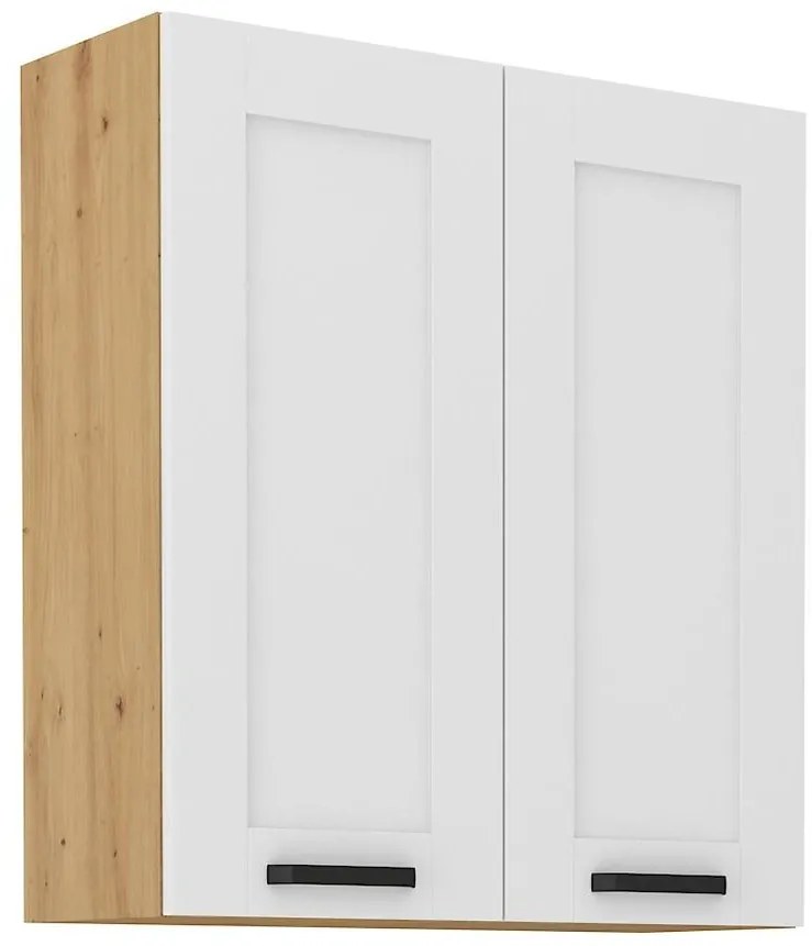 Kuchynská skrinka LUNA biely mat/artisan 80g-90 2f