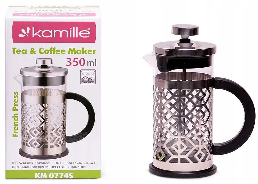 Zaparovač na čaj/kávu French Press 350ml