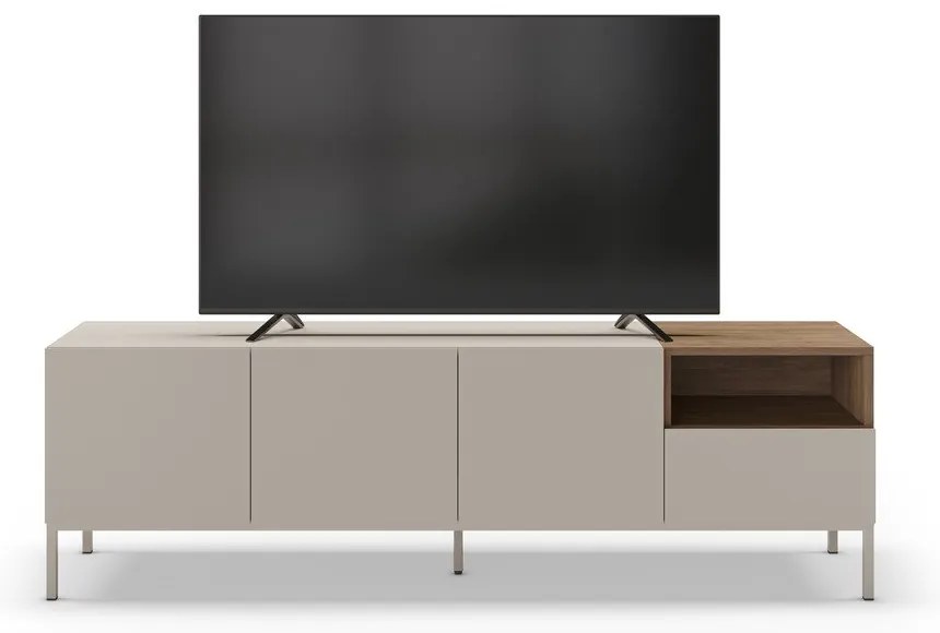 Krémový TV stolík 180x55 cm Cailin – Marckeric