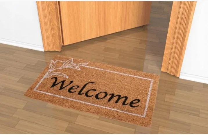 Bestent Vstupná čistiaca rohož PVC a Kokos 40x60cm Welcome White