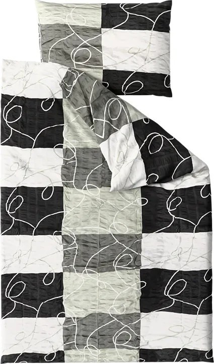 Krepové obliečky KASPARO BLEND sivé hotelová kapsa Rozmer obliečky: 70 x 90 cm | 140 x 200 cm