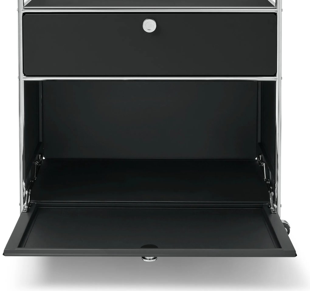 Kovová komoda »CN3« s 1 zásuvkou, 1 výklopným priečinkom a lemovaním