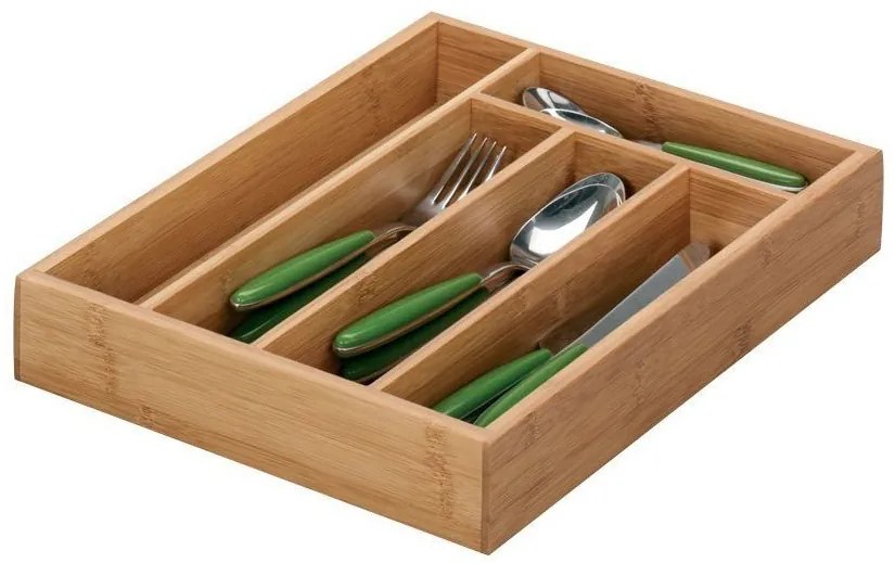 Zeller Present Bambusový organizér, príborník s 5 priehradkami ZELLER 34 x 26 cm
