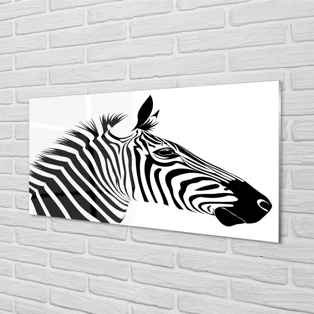 Obraz na akrylátovom skle Ilustrácie zebra 140x70 cm