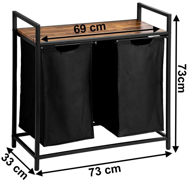 Kôš na bielizeň ARTUS čierny
