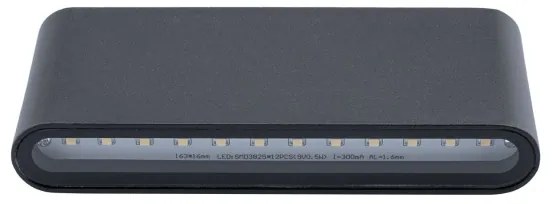 LED Vonkajšie nástenné svietidlo FLOW LED/6W/230V IP54 čierna