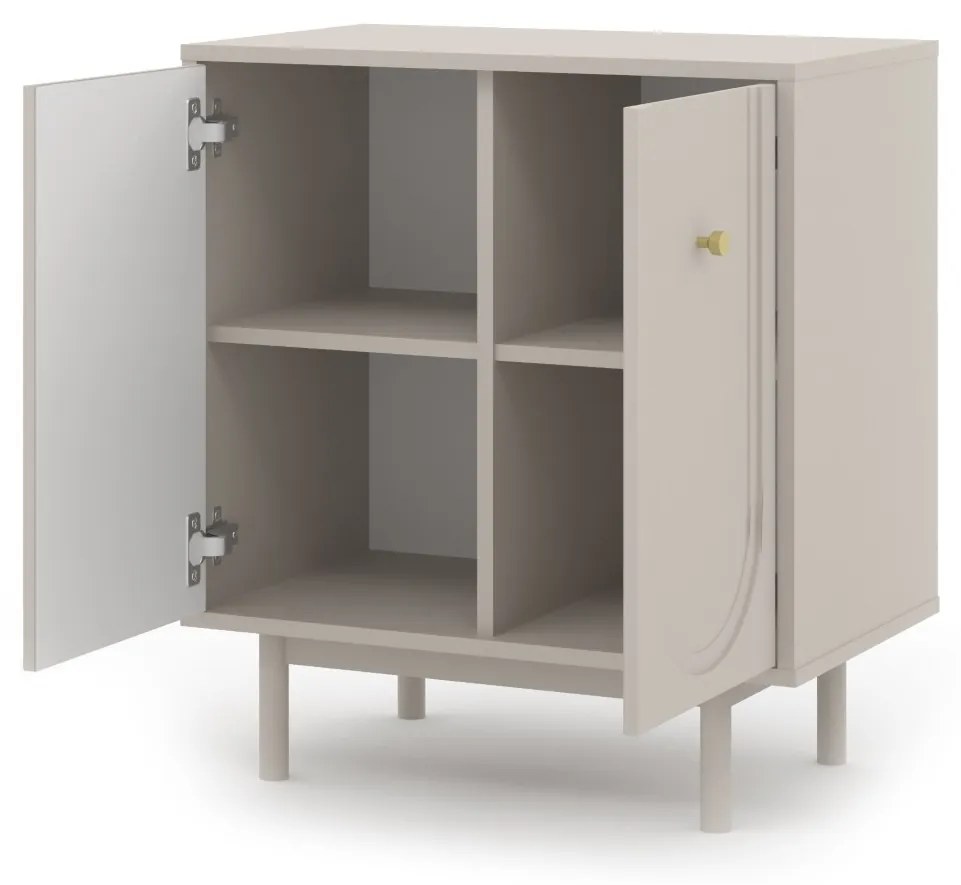 Komoda Mazoma 79 cm kašmír/zlatá