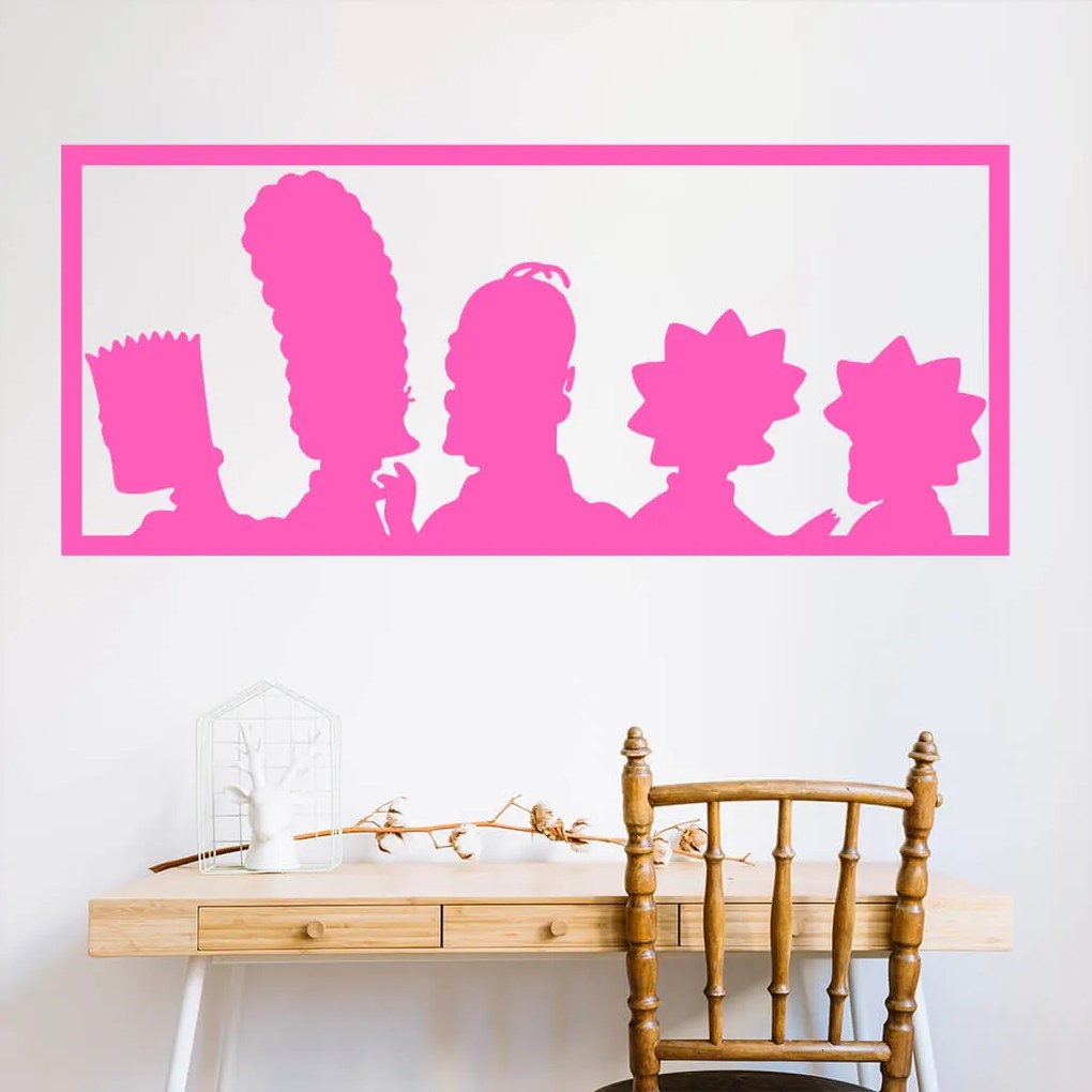 Veselá Stena Samolepka Simpsonovci Farba: oranžová, Veľkosť: 100 x 43 cm