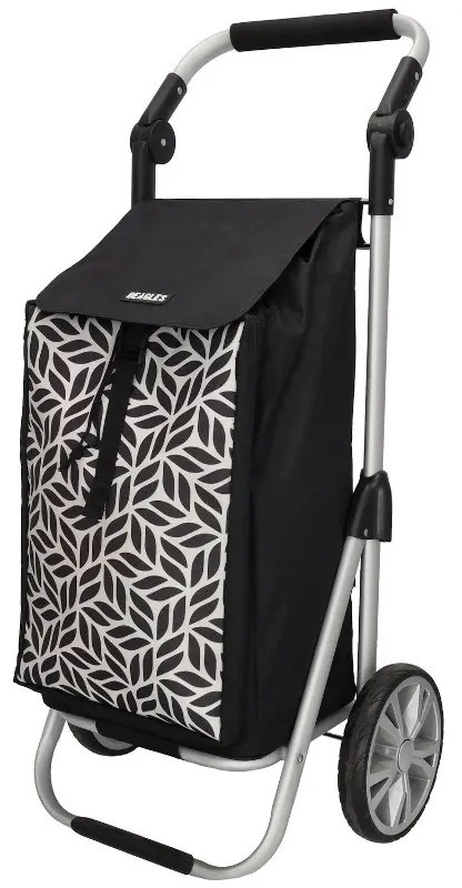 Beagles Bielo-čierny nastaviteľný nákupný vozík na kolieskach “Hercules“