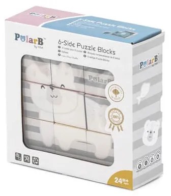 Drevené puzzle kocky zvieratá