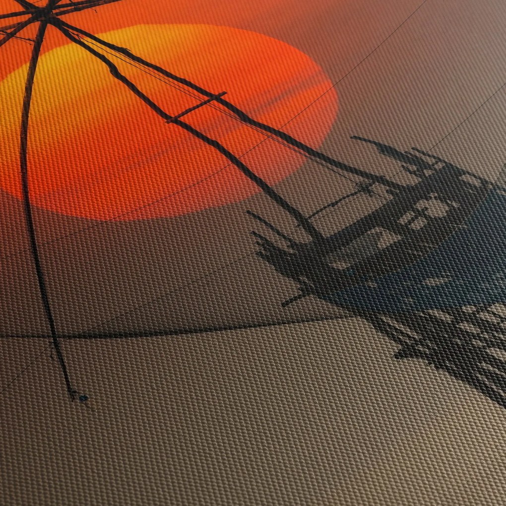 Obraz - Východ slnka, jazero Pakpra (120x50 cm)